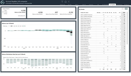 oneBC365-rapportside: Finance Acc. Payables