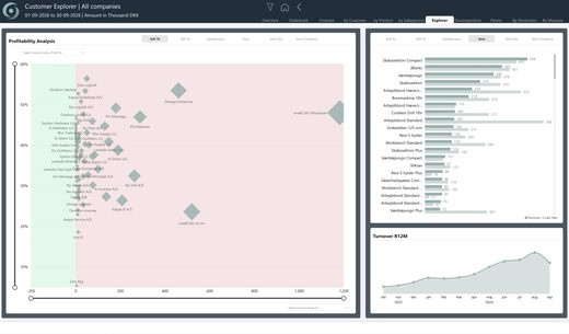 oneBC365-rapportside: Sales Customer Explorer